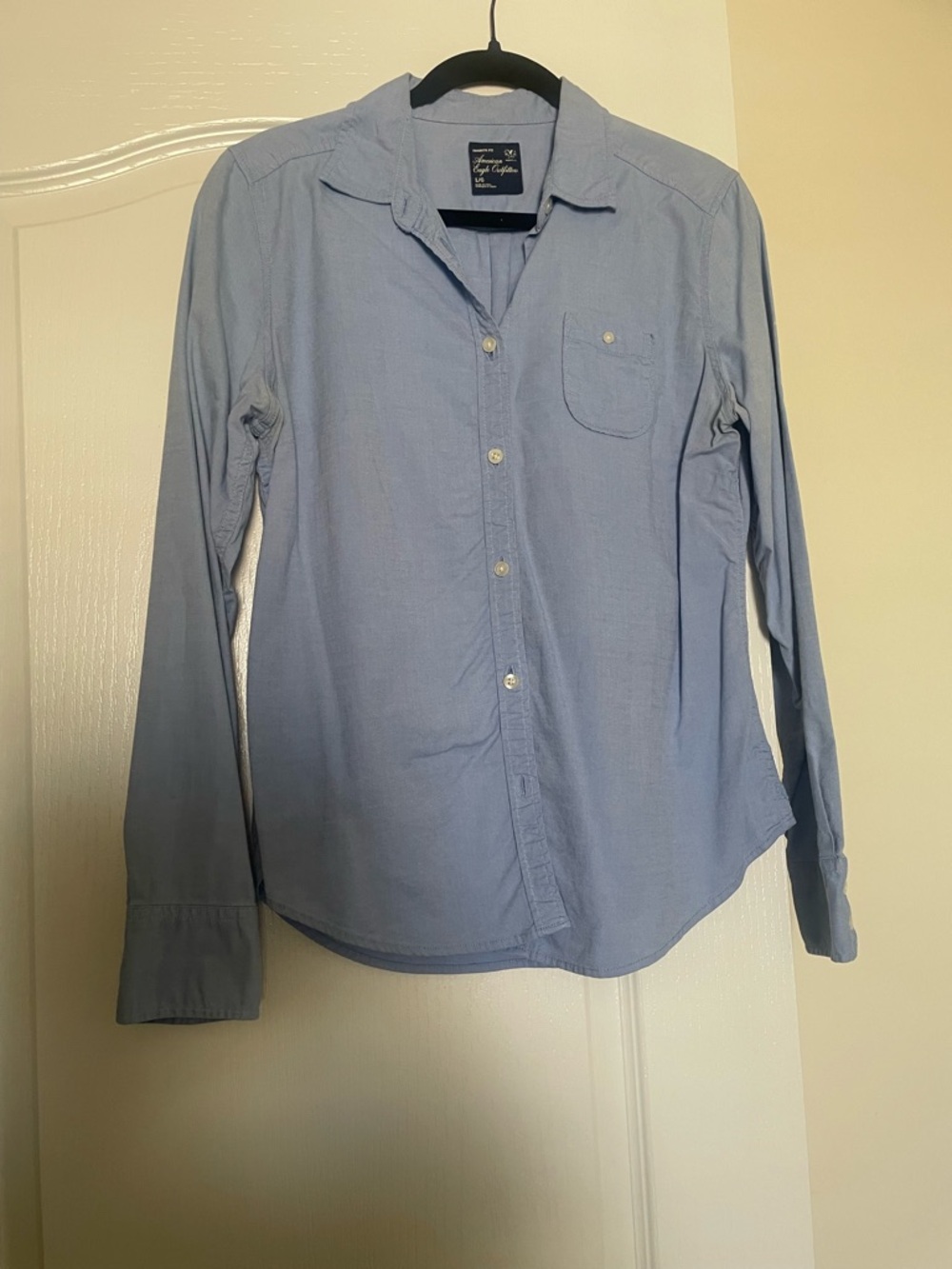 American Eagle Outfitters Light Blue Men's Button-Down Shirt